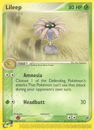 Lileep 043/100 - Sandstorm Reverse Holofoil
