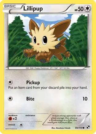Lillipup 080/114 - Black and White Reverse Holofoil