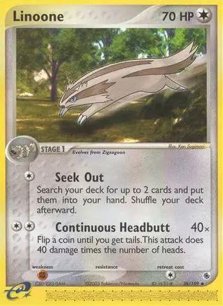 Linoone 038/109 - Ruby and Sapphire Reverse Holofoil