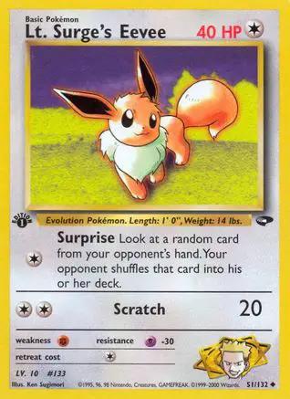 Lt. Surge's Eevee 051/132 - Gym Challenge 1st Edition