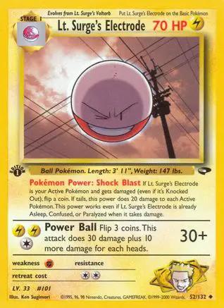 Lt. Surge's Electrode 052/132 - Gym Challenge 1st Edition