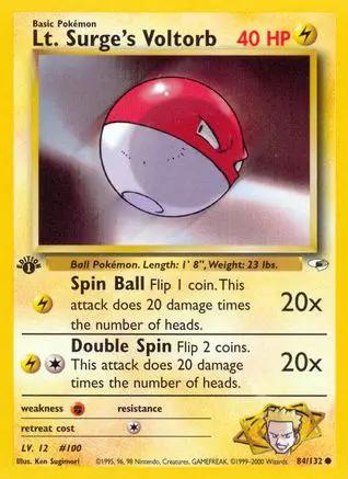 Lt. Surge's Voltorb 084/132 - Gym Heroes 1st Edition
