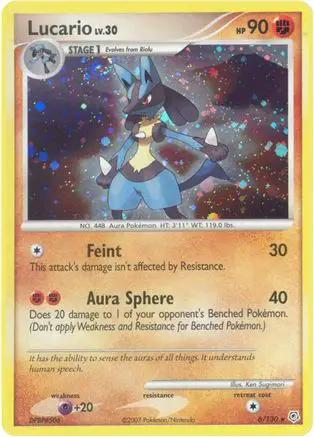 Lucario 006/130 - Diamond and Pearl Reverse Holofoil