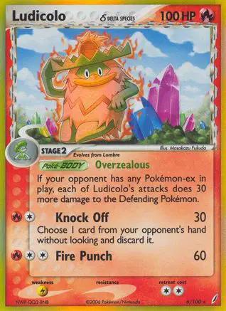 Ludicolo (Delta Species) 006/100 - Crystal Guardians Reverse Holofoil