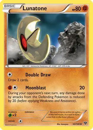 Lunatone 063/146 - XY Base Set Reverse Holofoil