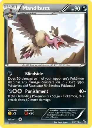 Mandibuzz 073/114 - Black and White Reverse Holofoil