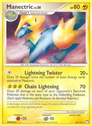 Manectric 028/123 - Mysterious Treasures Reverse Holofoil