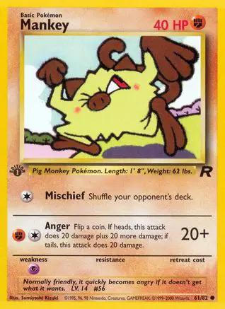 Mankey 061/82 - Team Rocket 1st Edition