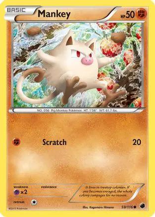 Mankey 059/116 - Plasma Freeze Reverse Holofoil