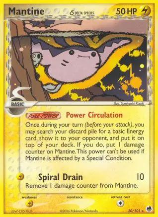 Mantine (Delta Species) 020/101 - Dragon Frontiers Reverse Holofoil