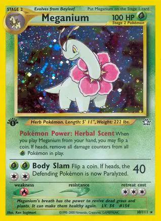Meganium 010/111 - Neo Genesis 1st Edition Holofoil