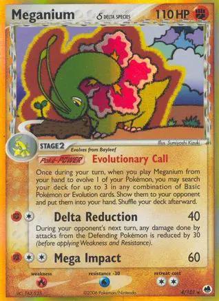 Meganium (Delta Species) 004/101 - Dragon Frontiers Holofoil