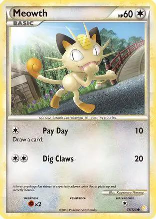 Meowth 075/123 - HeartGold SoulSilver