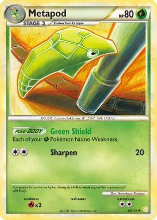 Metapod 046/123 - HeartGold SoulSilver Reverse Holofoil