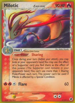 Milotic (Delta Species) 005/101 - Dragon Frontiers Holofoil