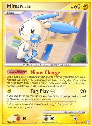 Minun 032/132 - Secret Wonders Reverse Holofoil