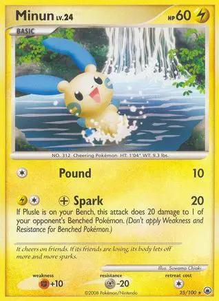 Minun 025/100 - Majestic Dawn Reverse Holofoil