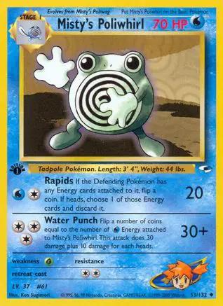 Misty's Poliwhirl 053/132 - Gym Heroes 1st Edition