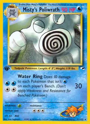Misty's Poliwrath 031/132 - Gym Heroes 1st Edition