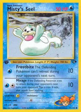 Misty's Seel 091/132 - Gym Challenge 1st Edition