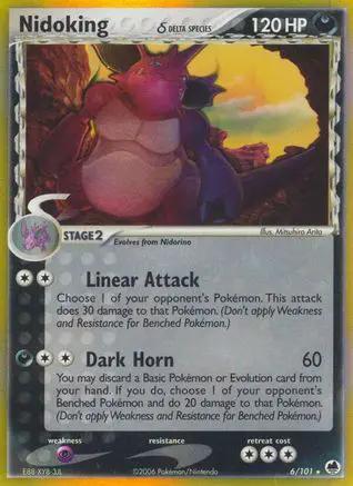 Nidoking (Delta Species) 006/101 - Dragon Frontiers Holofoil