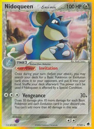 Nidoqueen (Delta Species) 007/101 - Dragon Frontiers Reverse Holofoil
