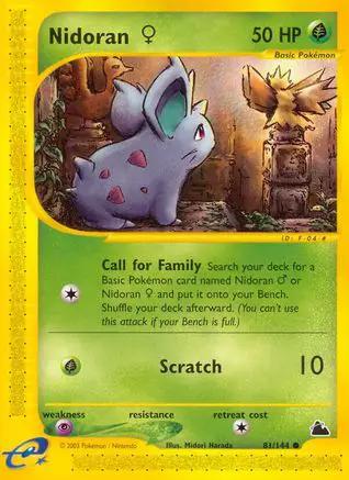 Nidoran F 081/144 - Skyridge Reverse Holofoil
