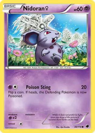 Nidoran F 040/116 - Plasma Freeze Reverse Holofoil