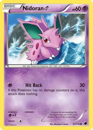 Nidoran M 043/116 - Plasma Freeze Reverse Holofoil