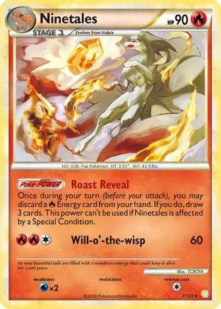 Ninetales 007/123 - HeartGold SoulSilver Reverse Holofoil
