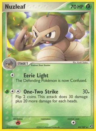 Nuzleaf 043/107 - Deoxys Reverse Holofoil