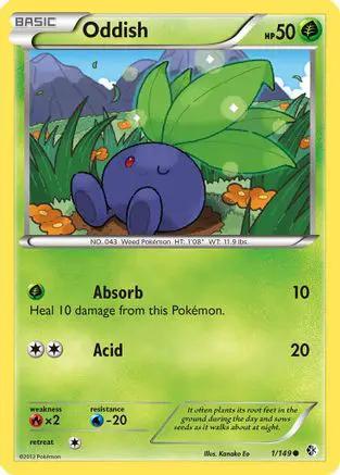 Oddish 001/149 - Boundaries Crossed Reverse Holofoil
