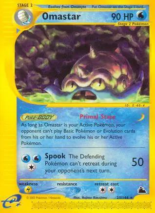 Omastar 023/144 - Skyridge Reverse Holofoil