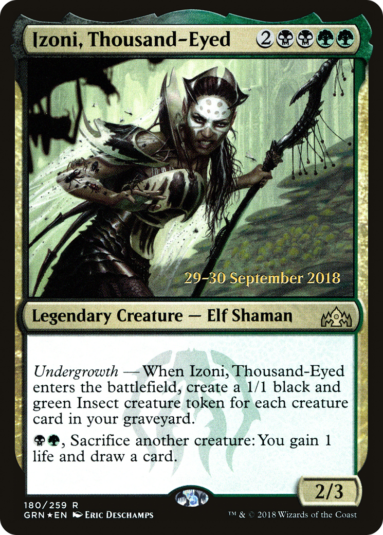 Izoni, Thousand-Eyed (PRE-180S) - Guilds of Ravnica Promos Foil