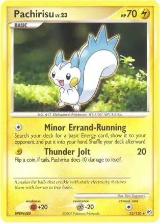 Pachirisu 035/130 - Diamond and Pearl Reverse Holofoil