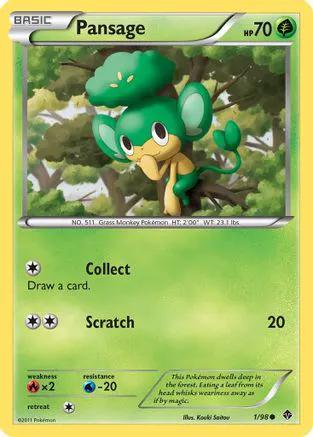 Pansage 001/98 - Emerging Powers Reverse Holofoil