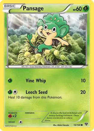 Pansage 010/146 - XY Base Set Reverse Holofoil