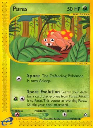 Paras 099/147 - Aquapolis Reverse Holofoil