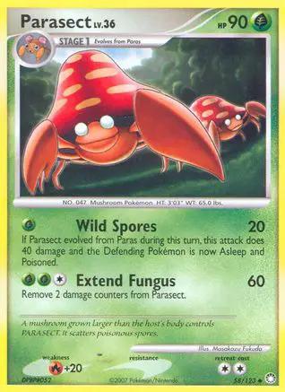 Parasect 058/123 - Mysterious Treasures Reverse Holofoil