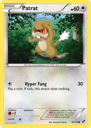 Patrat 078/114 - Black and White Reverse Holofoil