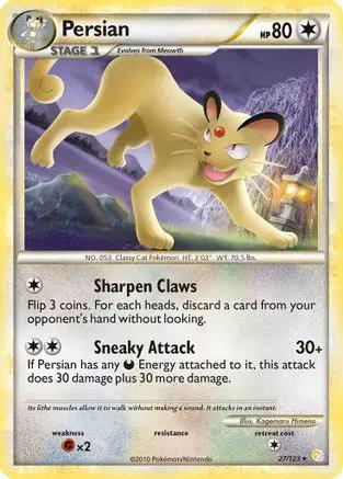 Persian 027/123 - HeartGold SoulSilver