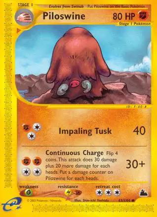 Piloswine 043/144 - Skyridge Reverse Holofoil