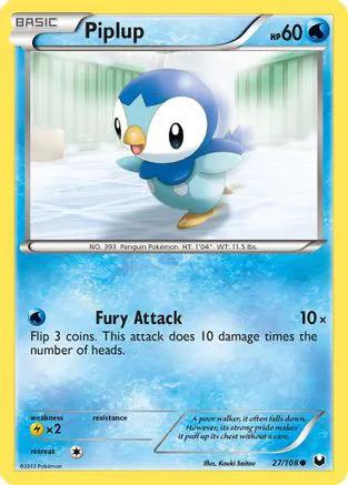 Piplup 027/108 - Dark Explorers Reverse Holofoil