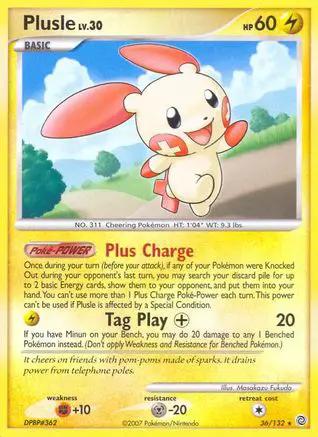 Plusle 036/132 - Secret Wonders Reverse Holofoil