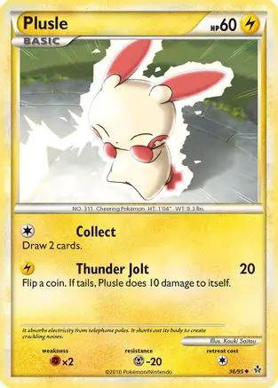 Plusle 036/95 - Unleashed Reverse Holofoil