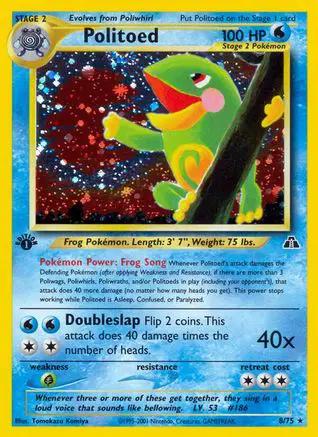 Politoed 008/75 - Neo Discovery 1st Edition Holofoil