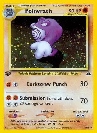 Poliwrath 009/75 - Neo Discovery 1st Edition Holofoil