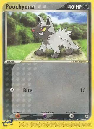 Poochyena 063/109 - Ruby and Sapphire Reverse Holofoil