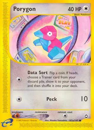Porygon 103a/147 - Aquapolis Reverse Holofoil