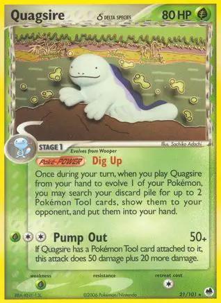 Quagsire (Delta Species) 021/101 - Dragon Frontiers Reverse Holofoil